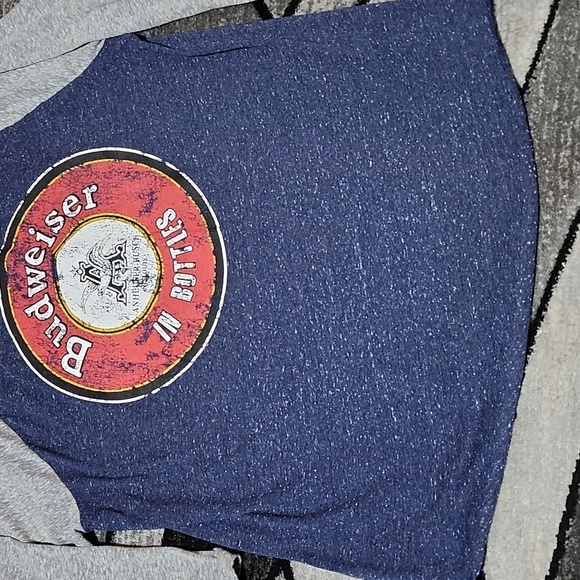 ANHEUSER-BUSCH RETRO BUDWEISER IN BOTTLES 2016 RAGLAN-SLEEVES GRAPHIC TEE-SHIRT - Picture 5 of 11